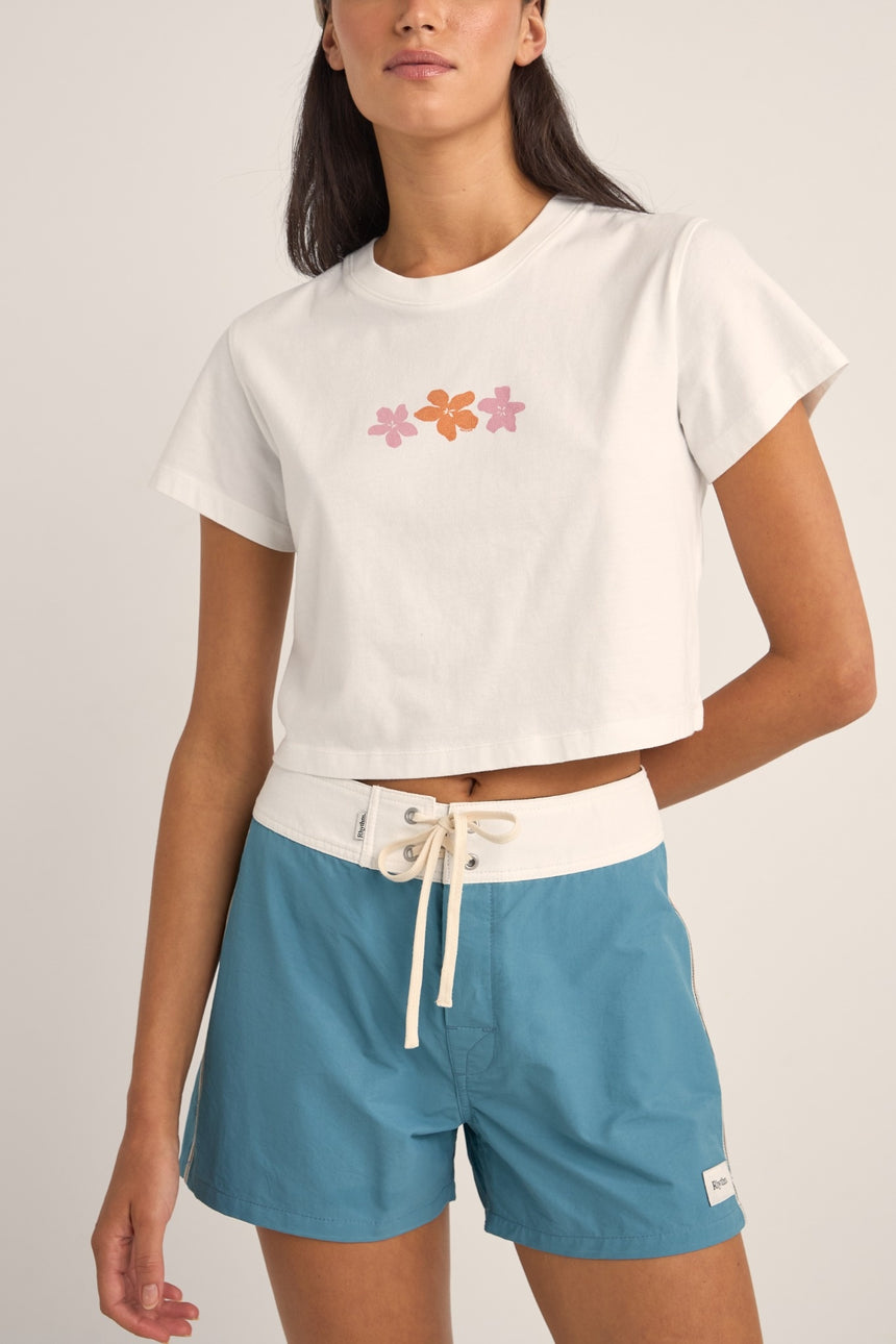 Camiseta corta con estampado floral Bora Bora para mujer
