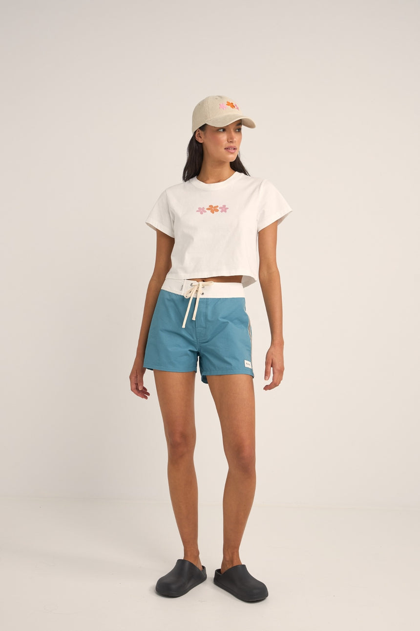 Camiseta corta con estampado floral Bora Bora para mujer