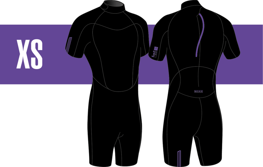 2/2 Stamiina - Zip Dos S/S Combinaison Shorty Surf HommeShortyMdns
