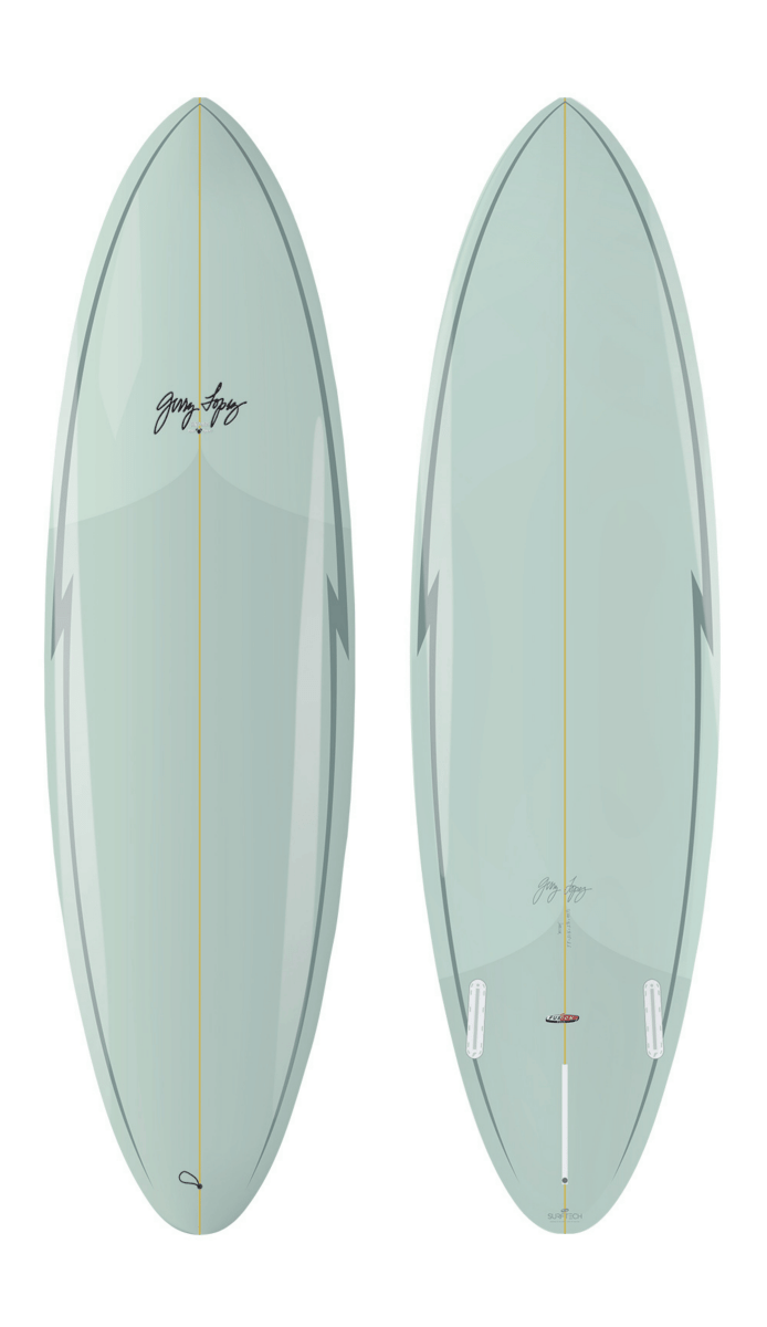7'6" Gerry Lopez Midway Fusion Poly FCS II - Planche Surf MidlenghtFunboard / HybrideSurftech