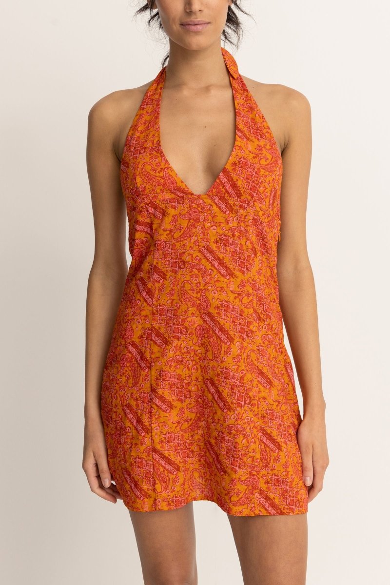Adia Paisley Halter - Robe FemmeDressRhythm