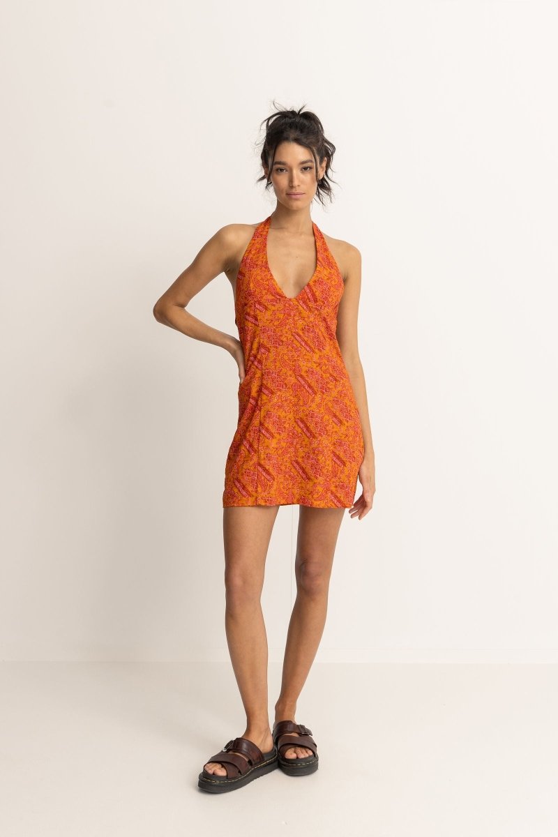 Adia Paisley Halter - Robe FemmeDressRhythm