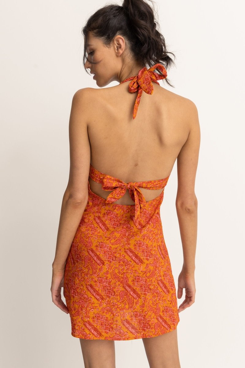 Adia Paisley Halter - Robe FemmeDressRhythm