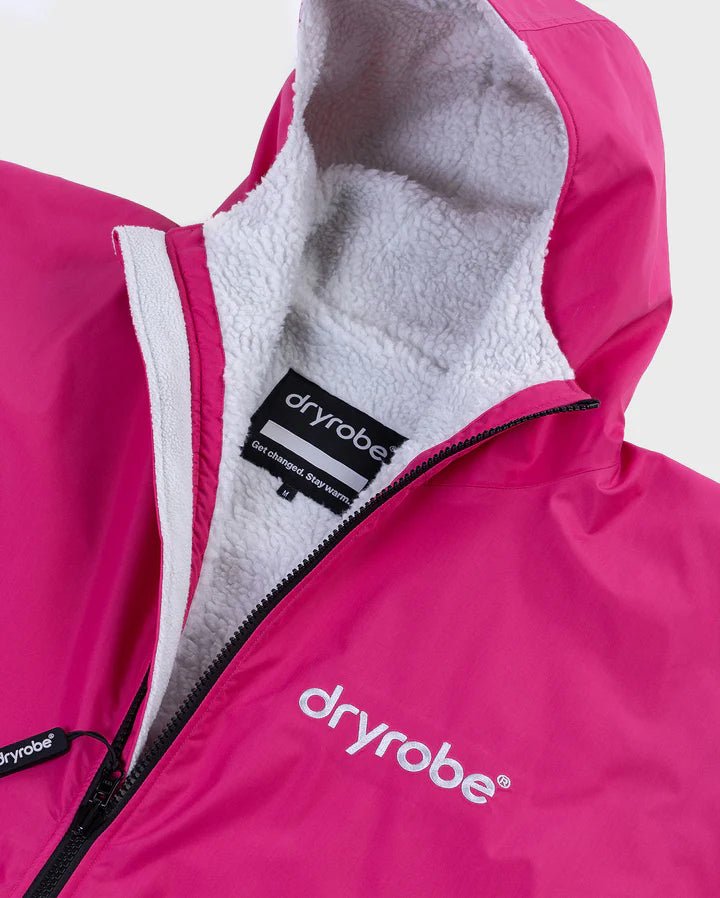 Advance - Poncho Impermeable Zippé Adulte Manches Longues Rose / GrisPonchosDryrobe