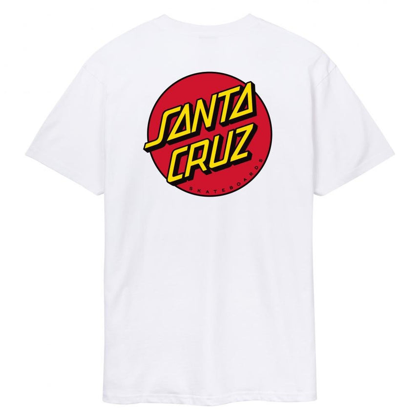 Classic Dot Chest Tee Shirt White Homme#Tee ShirtsSanta Cruz