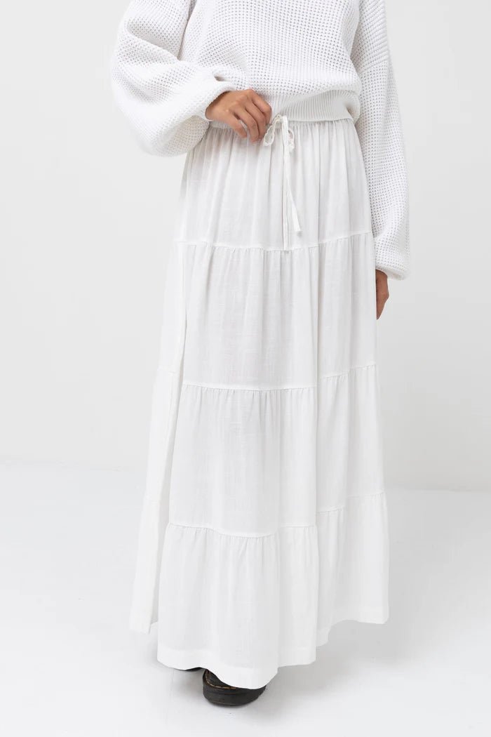 Classic Tiered Maxi Skirt Femme#SkirtRhythm