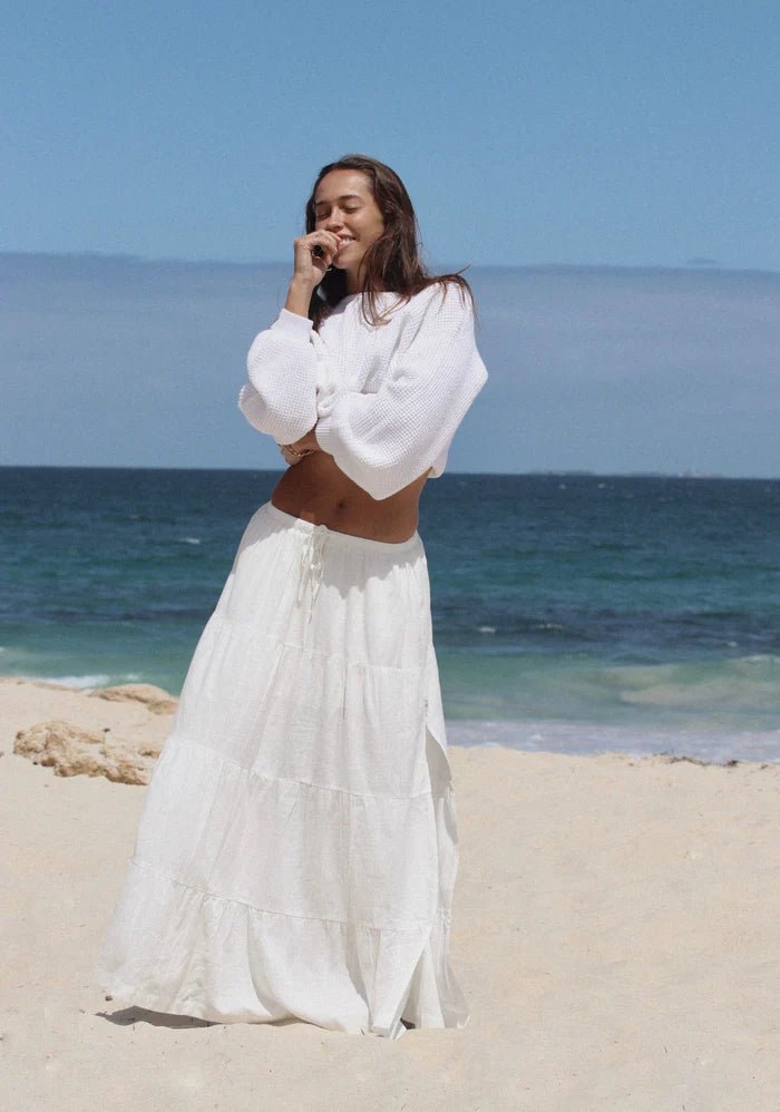 Classic Tiered Maxi Skirt Femme#SkirtRhythm