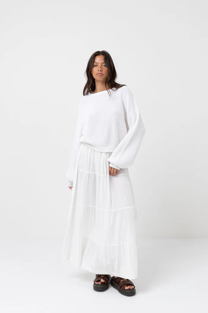 Classic Tiered Maxi Skirt Femme#SkirtRhythm