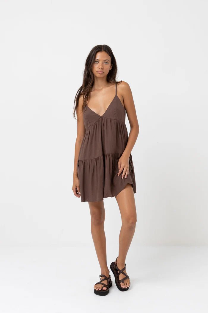 Classic Tiered Mini Robe Femme#DressRhythm