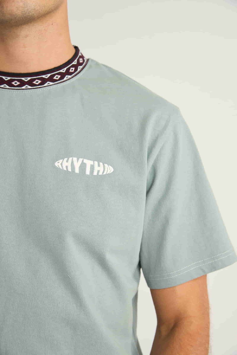 Contrast Neckband Ss T-Shirt Homme#Tee ShirtsRhythm