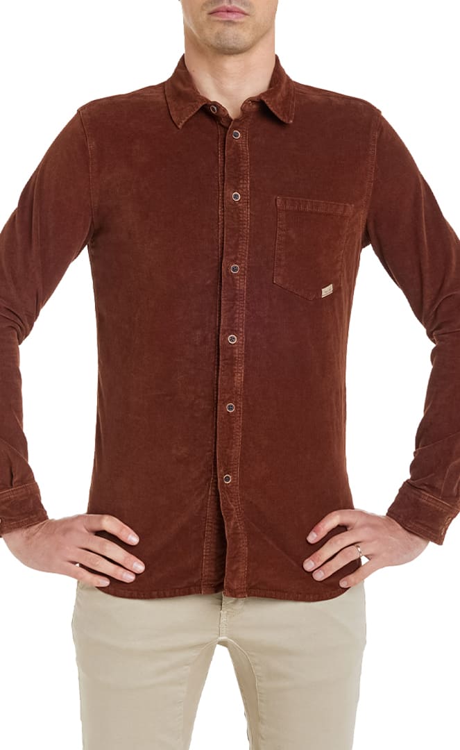 Corduroy Chemise S/S Homme#ChemisesPull - in