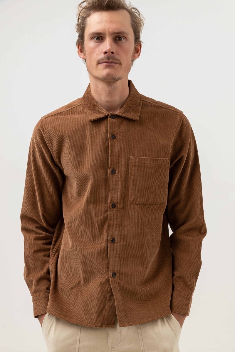Corduroy Ls Chemise Manches Longues Velours Côtelé HommeChemisesRhythm