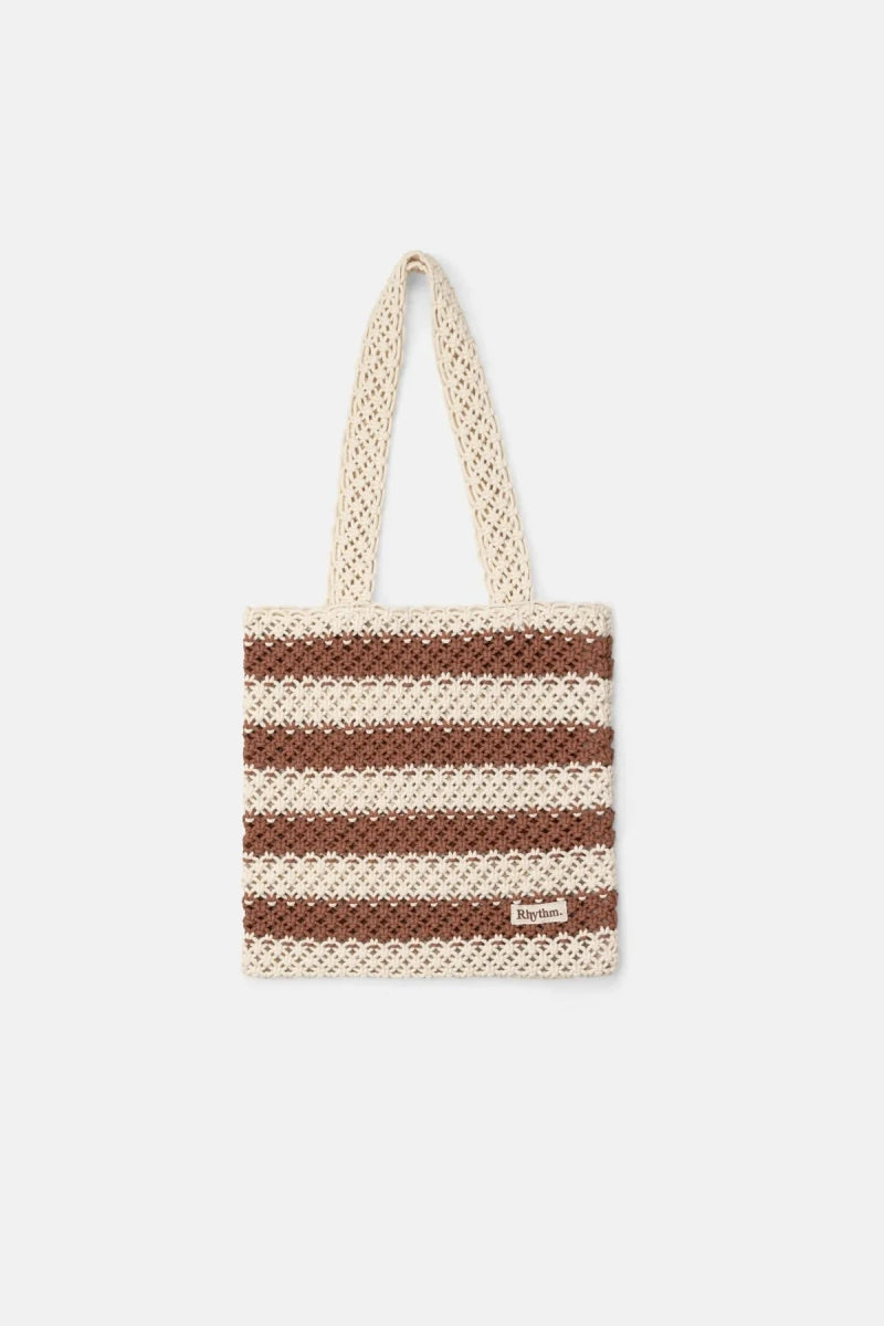Cove Stripe Crochet Tote Bag - Sac porté Epaule en Maille CrochetTote BagsRhythm