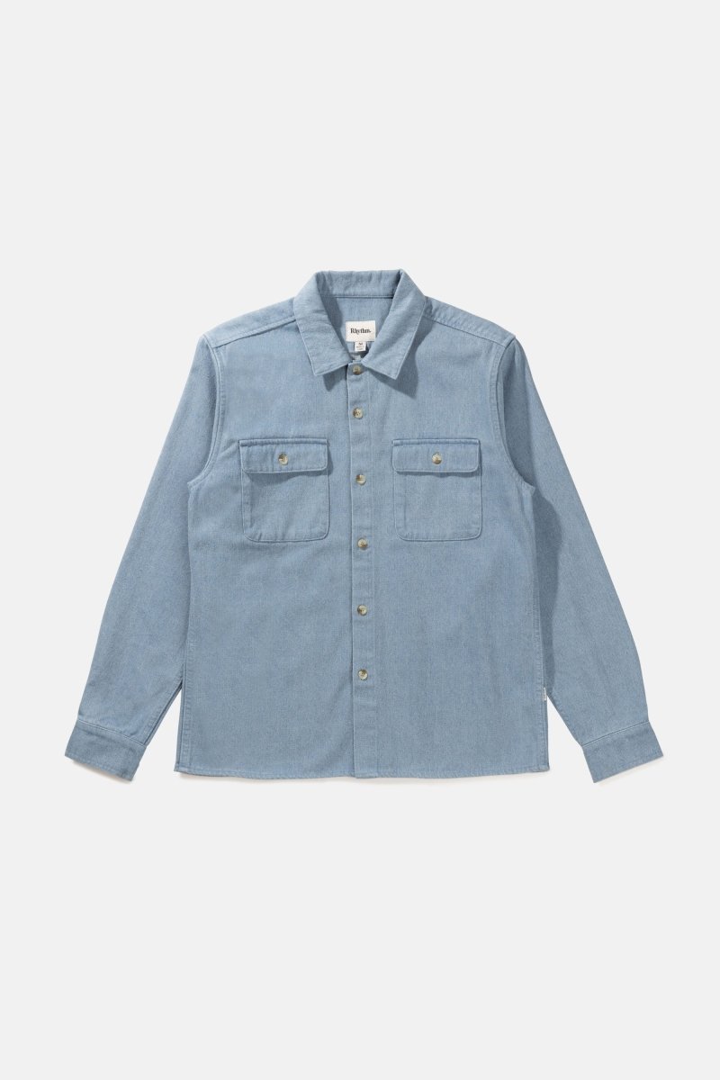 Denim Ls Shirt Chemise Jean Manches Longues HommeChemisesRhythm