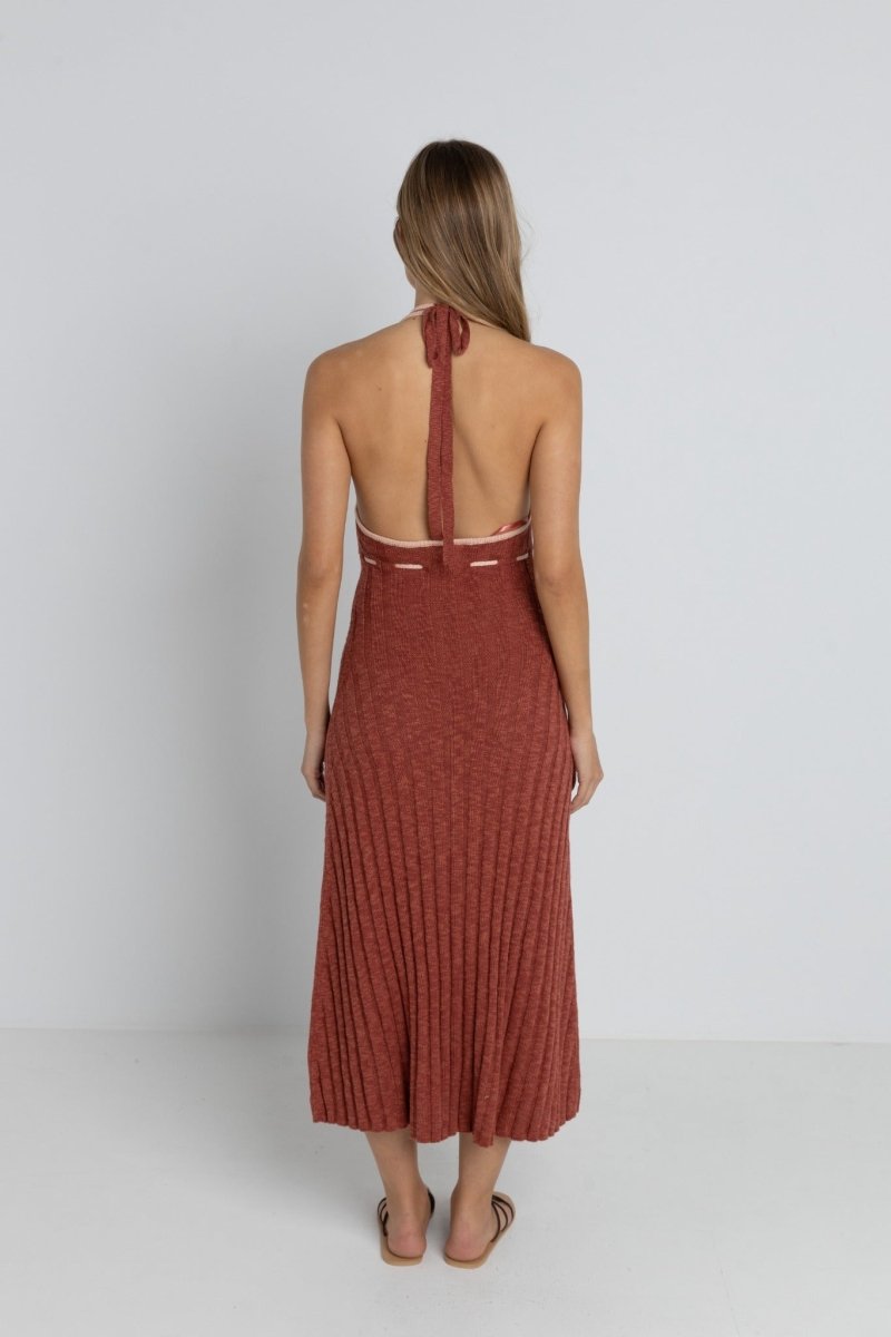 Empire Halter Knit - Robe Mi-Longue FemmeDressRhythm