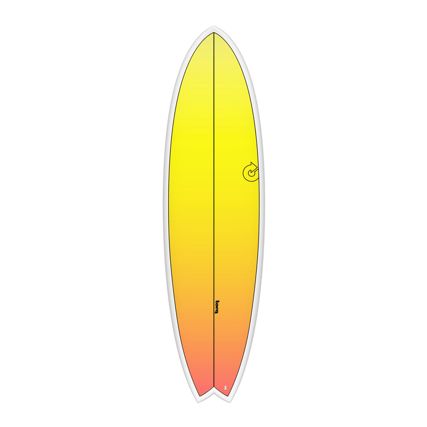 Fish Tet Retro Fade White Rail 6"6 Planche De Surf FishFishTorq