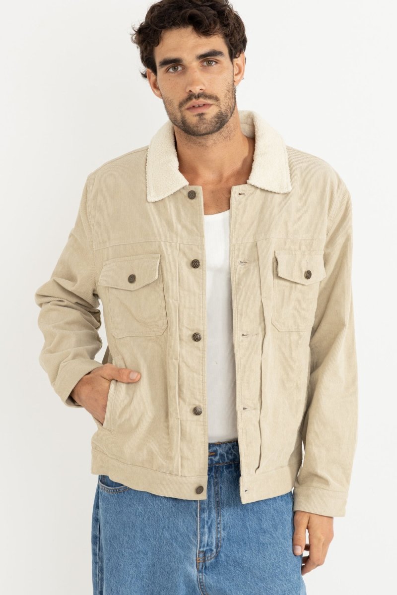 Flannel Lined cord Trucker - Veste HommeVestesRhythm