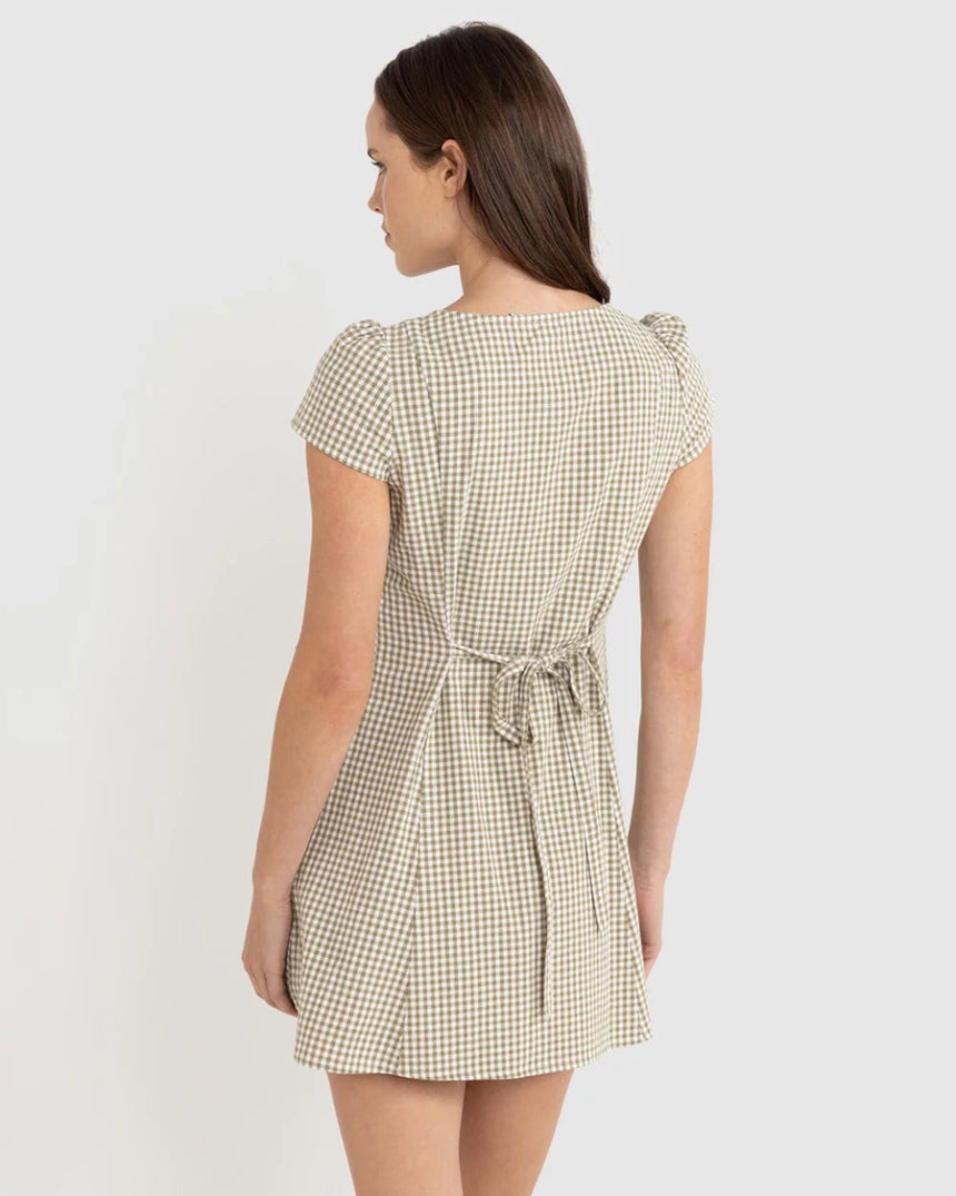 Lola Check Cap Sleeve Mini - Robe Courte FemmeDressRhythm