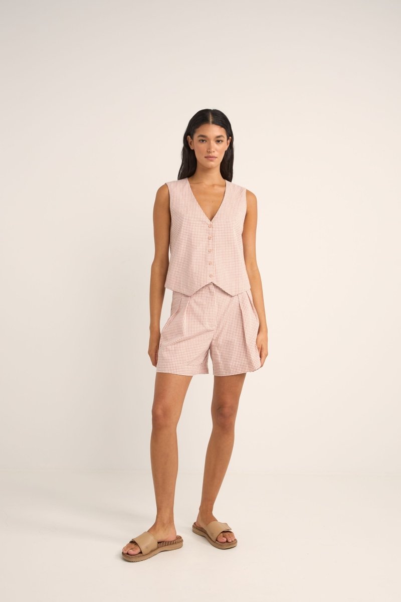 Lola Check Vest Check Vest Femme#DébardeursRhythm