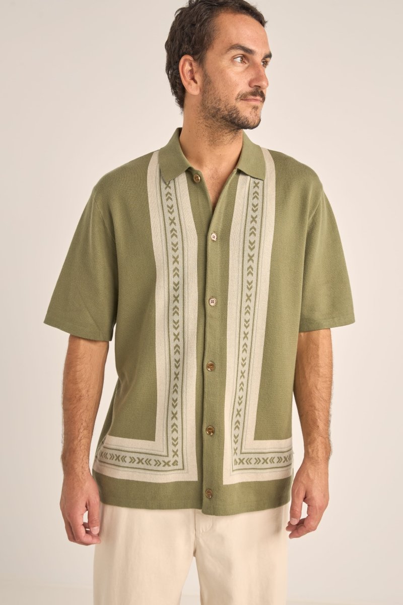 Loma Knitted Ss Chemise Homme#ChemisesRhythm