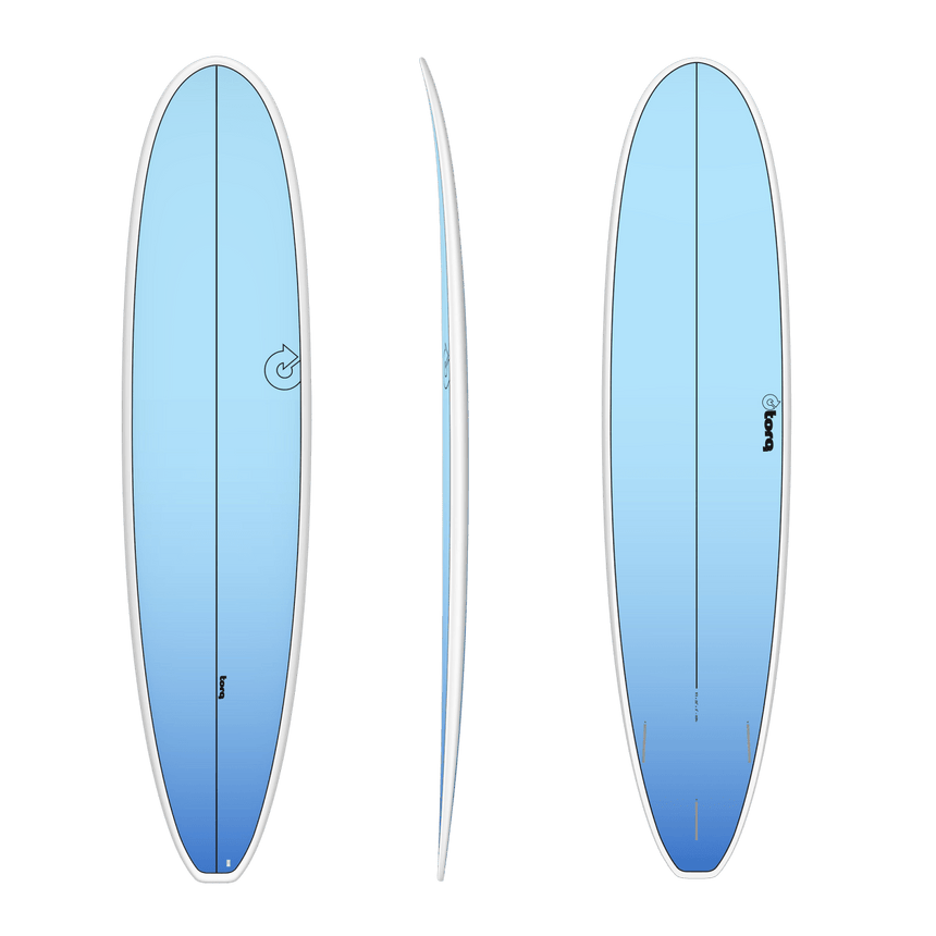 Long Tet Retro Fade White Rail 8"0 Planche De Surf LongboardLongboardTorq