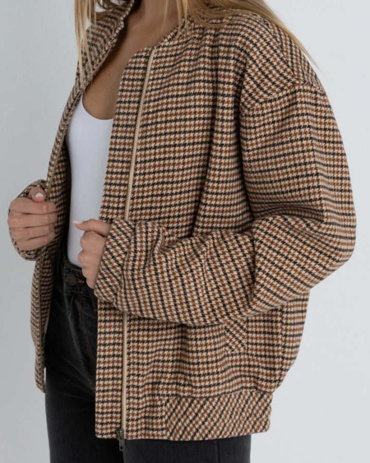 Luca - Veste Oversized Check Bomber - Veste FemmeVestesRhythm