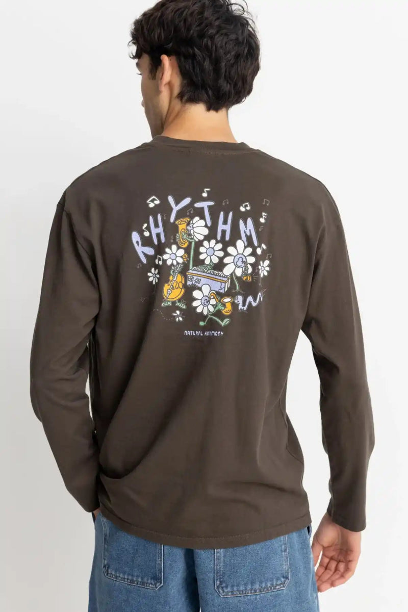 Natural Harmony T-Shirt Manches Longues Vintage Homme#Tee ShirtsRhythm