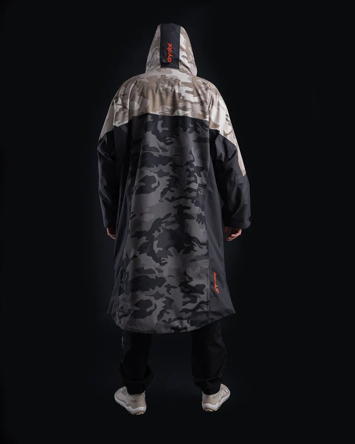Nexus - Poncho Impermeable Zippé Adulte Manches Longues Noir CamoPonchosDryrobe