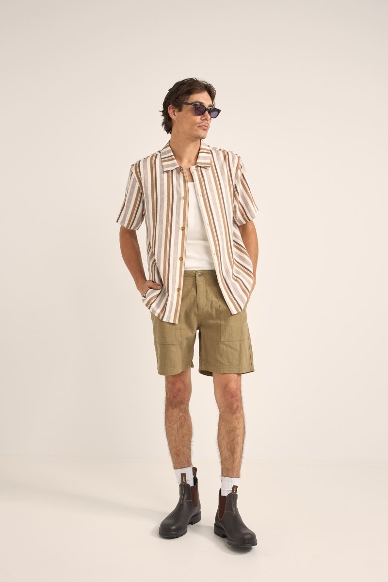 Paisley Stripe Ss Chemise Homme#ChemisesRhythm