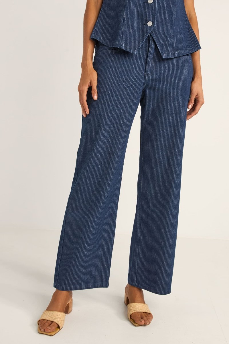 Pinstripe Mid Rise - Pantalon FemmePantalonsRhythm
