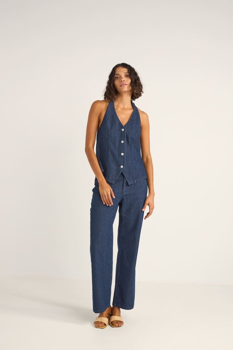 Pinstripe Mid Rise - Pantalon FemmePantalonsRhythm