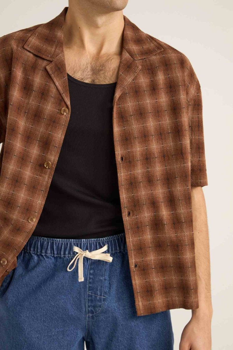 Relaxed Shadow Check - S/S Chemise HommeChemisesRhythm