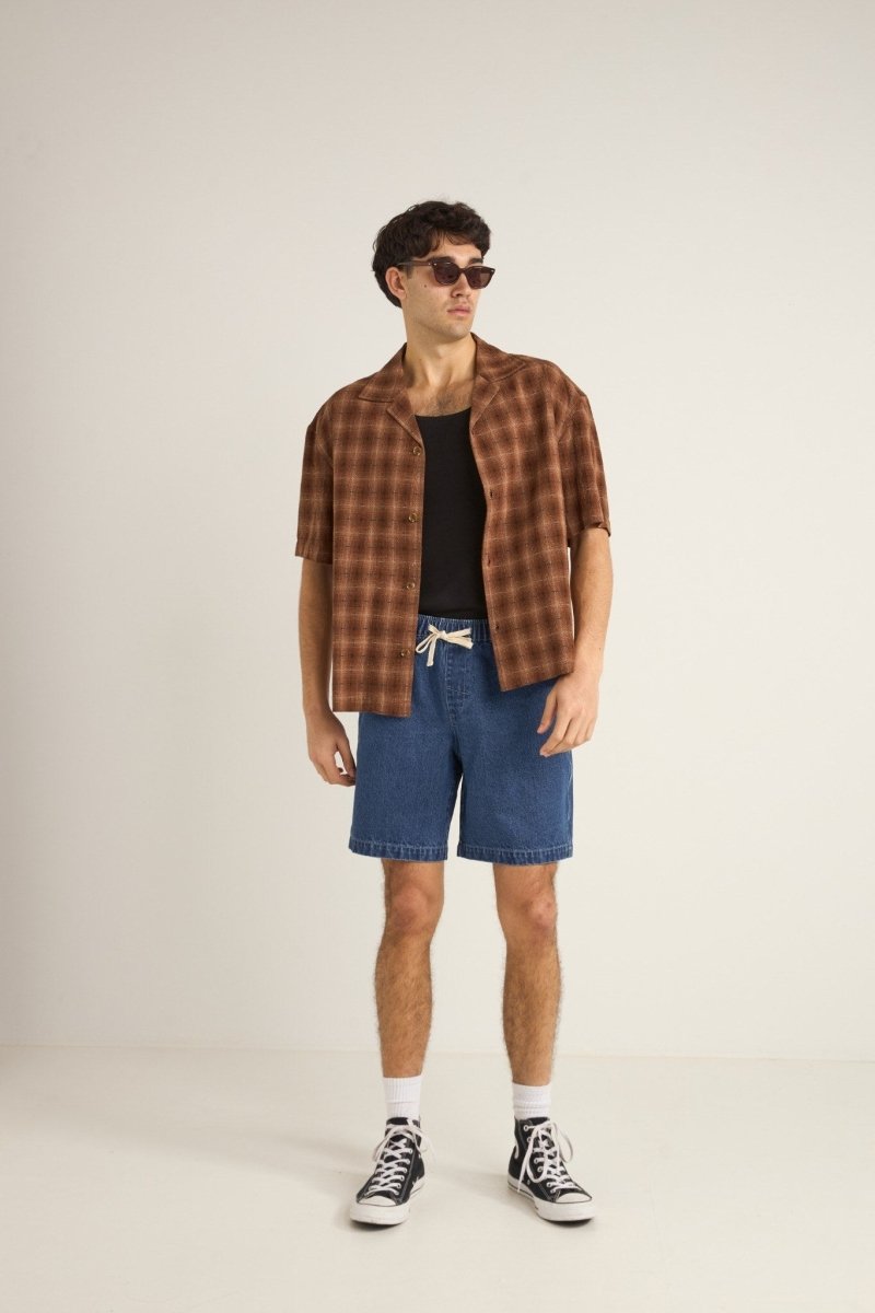 Relaxed Shadow Check - S/S Chemise HommeChemisesRhythm