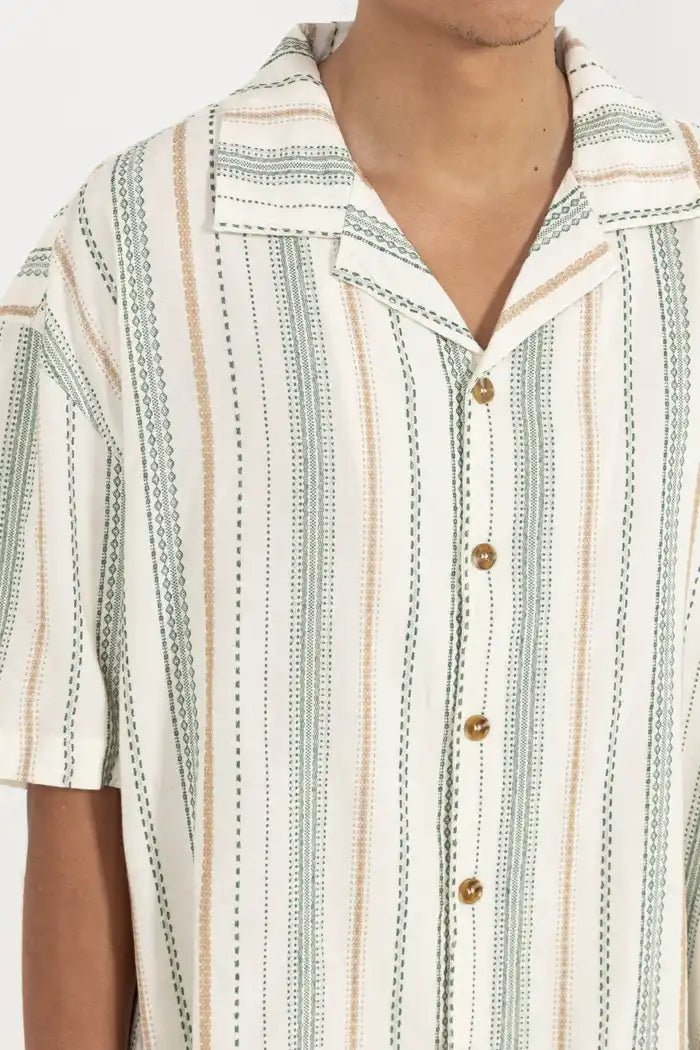 Relaxed Stripe Ss Chemise Homme#ChemisesRhythm