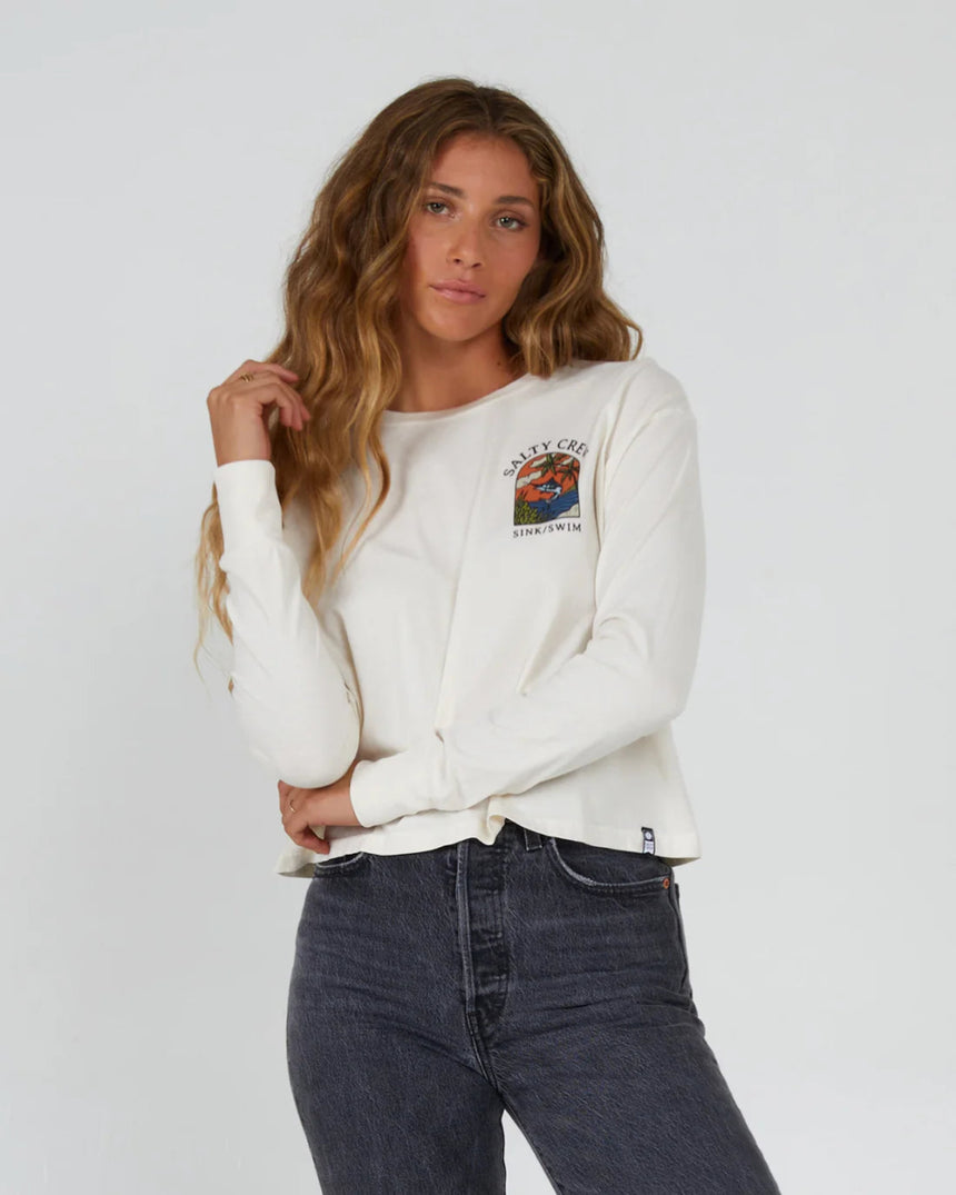 Sail Away L/S T-Shirt Femme#Tee ShirtsSalty Crew