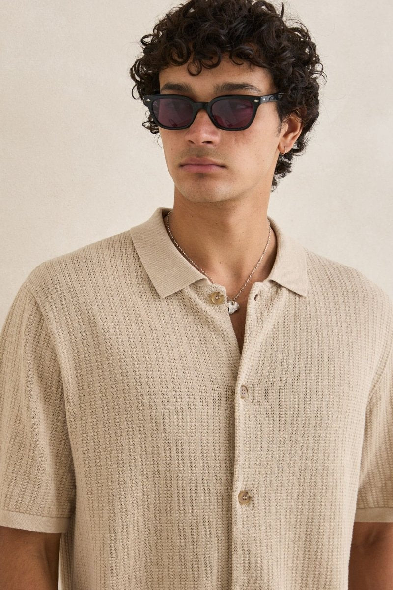 Textured Knit SS - Chemise HommeChemisesRhythm