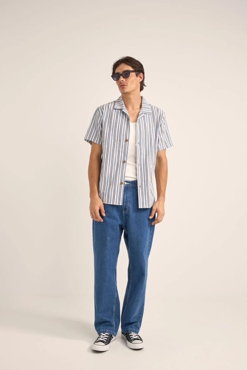 Vacation Strip Ss Chemise Homme#ChemisesRhythm