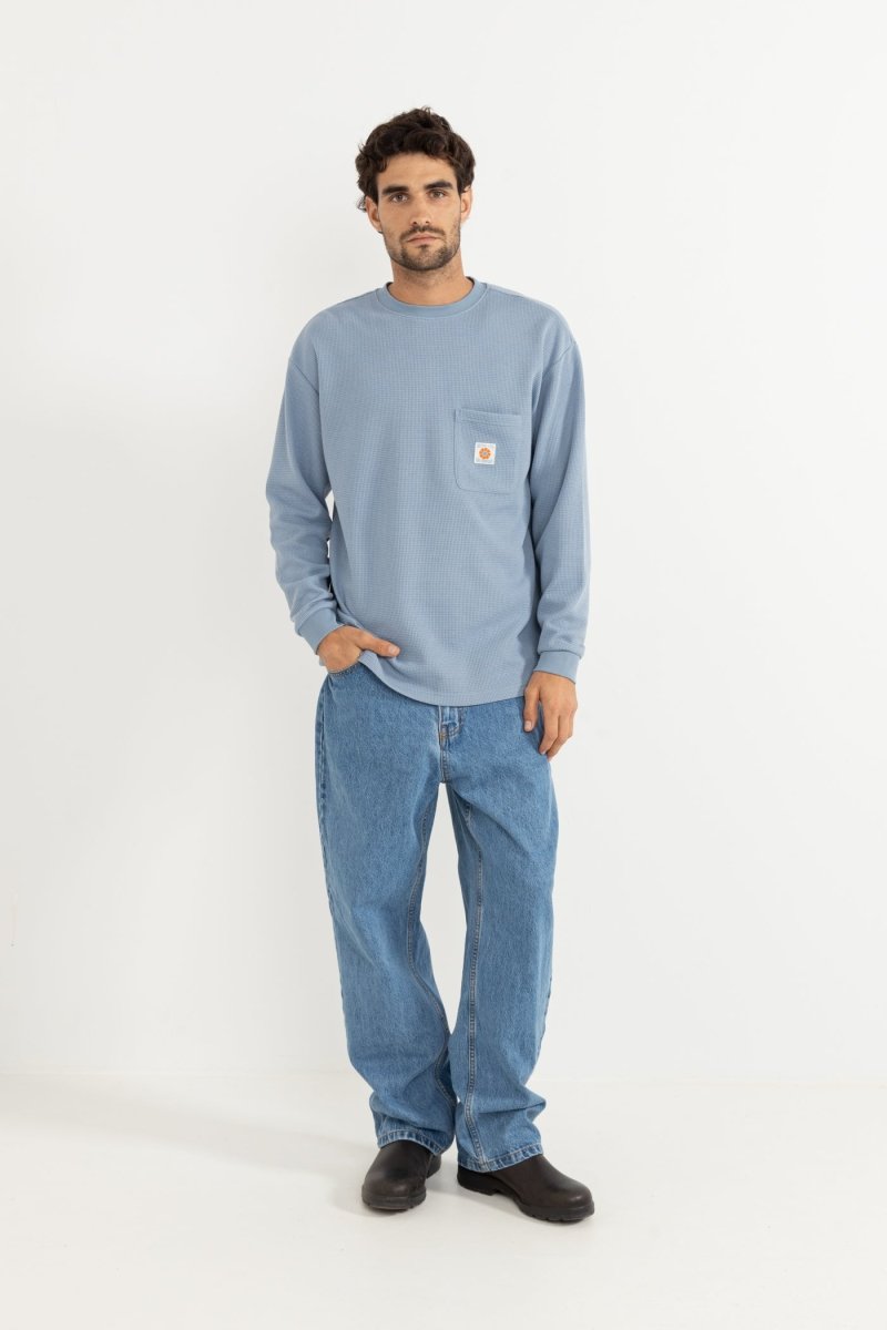 Vintage Pocket Waffle - T Shirt Homme Manches LonguesTee ShirtsRhythm