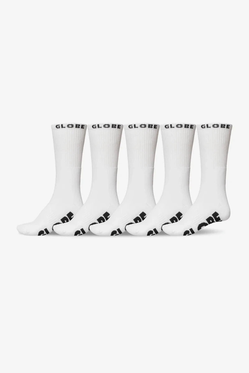 Whiteout Hi Crew 39-44,5 - Chaussettes Pack 5ChaussettesGlobe