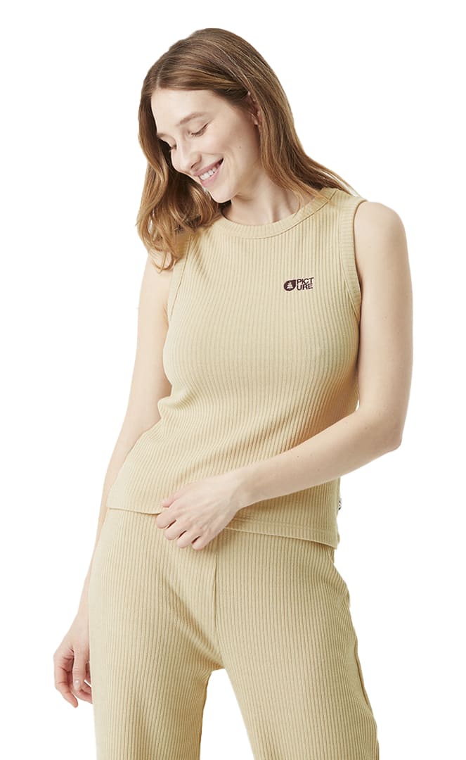 Ziaky Knit Tank Debardeur Femme Wood Ash#DébardeursPicture