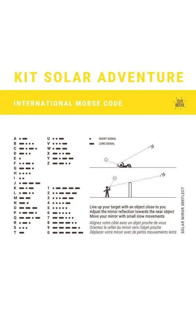 Adventure Kit Matériel De Survie Solaire#FeuSolar Brother