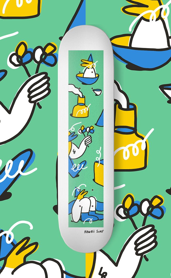 Hawaiisurf X Lucas Beaufort 8.25 Green Deck Skateboard 2/3#Skateboard StreetHawaiisurf