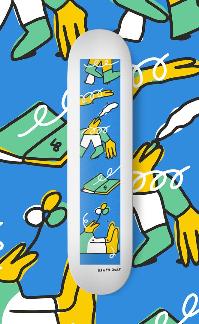 Hawaiisurf X Lucas Beaufort 8.5 Blue Deck Skateboard 3/3#Skateboard StreetHawaiisurf