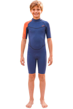 2/2 Pionner - Zip Dos S/S Combinaison Shorty Surf GarçonShortyMdns