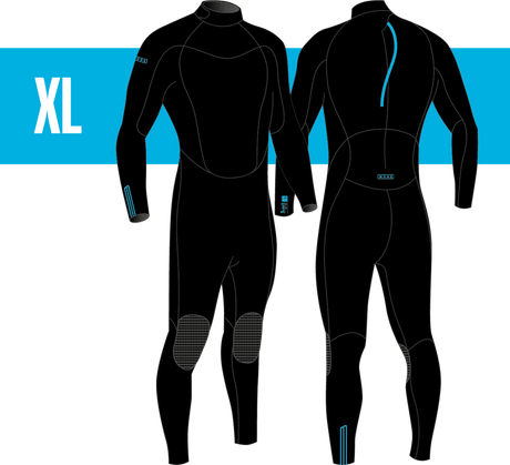 4/3 Stamiina - Zip Dos L/S Combinaison Surf HommeSteamersMdns
