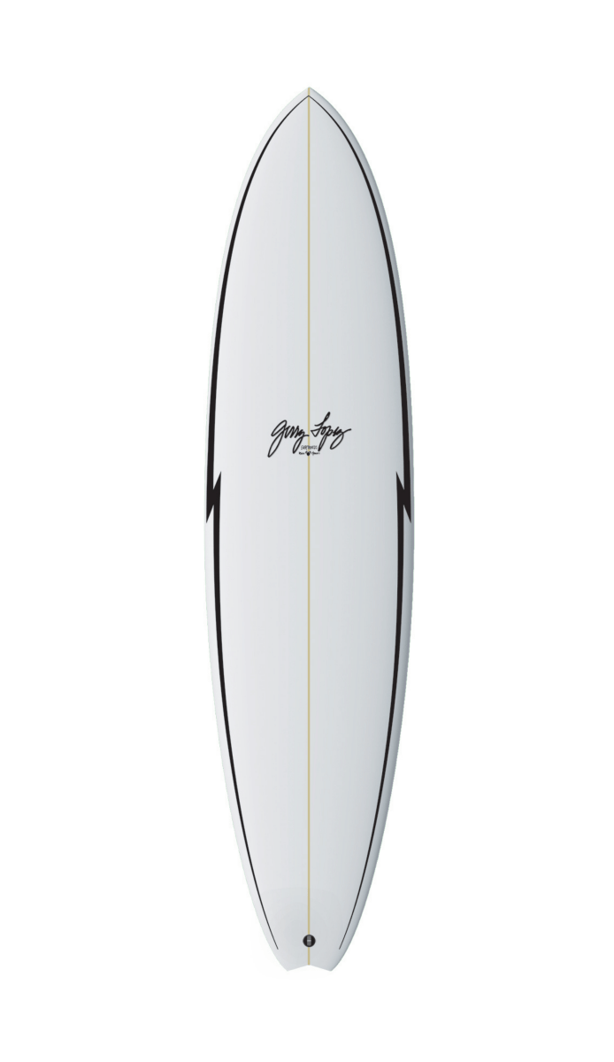 7'6" Gerry Lopez Little Darlin Fusion HD FCS II - Planche Surf MidlenghtFunboard / HybrideSurftech