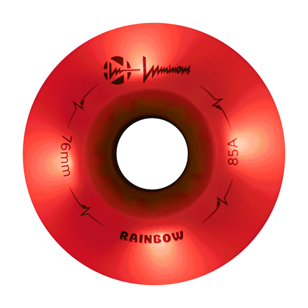 Luminous White Rainbow 85A Roues de Roller en Ligne Lumineuses