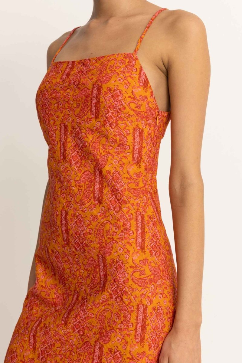 Adia Paisley Bias Cut - Robe Mi-Longue FemmeDressRhythm