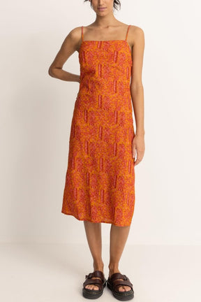 Adia Paisley Bias Cut - Robe Mi-Longue FemmeDressRhythm