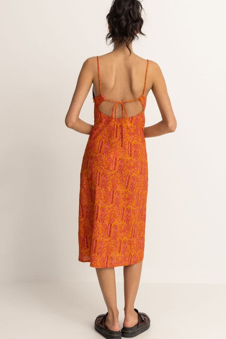 Adia Paisley Bias Cut - Robe Mi-Longue FemmeDressRhythm